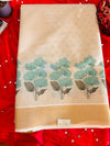 Elegant Tissue Kerala Cotton Saree with floral prints