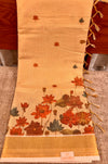 Kerala Tissue Cotton Saree with Lotus Motif