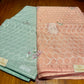 Kota Saree with White Thread Checks & Floral Embroidery
