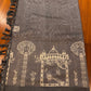 Chanderi cotton saree -Grey Black with Palace & Bird Motifs