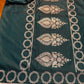 Elegant Bottle Green Mashru Silk with Silver Zari Work