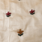 Ivory Blossom Embroidered Fancy Tussar Saree