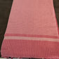 🌸 Linen Saree – Soft Pastel Pink with Fine Stripes