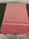 🌸 Linen Saree – Soft Pastel Pink with Fine Stripes