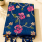 Midnight Blossom | Floral Jamdani Cotton Saree