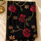Midnight Blossom | Floral Jamdani Cotton Saree