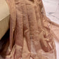 Rosy Brown Crushed Tissue Saree with Mirror Work