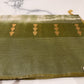 Olive Green Fancy Cotton Saree with Subtle Shibori and Golden Accents