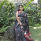 Semi-Tussar Saree with Floral Cross-Stitch