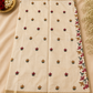 Ivory Blossom Embroidered Fancy Tussar Saree
