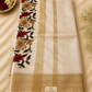 Ivory Blossom Embroidered Fancy Tussar Saree