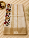 Ivory Blossom Embroidered Fancy Tussar Saree