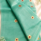Aqua Petals – Kora Silk Saree