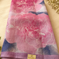 Lilac Bloom Fancy Linen Saree