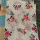 Off white floral printed crepe blended saree
