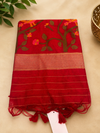 Red Jamdani Cotton saree