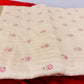 Chanderi Silk Saree with Small Floral Bhuttis & Golden Zari Border