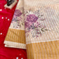 Elegant Cotton Kerala Saree with Floral Print