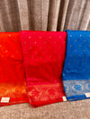 Soft Silk Blend Saree with Zari Butta & Rich Woven Pallu