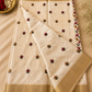 Ivory Blossom Embroidered Fancy Tussar Saree