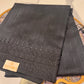 Black semitussar saree with embroidery work