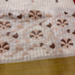 White Chanderi Cotton Saree with Floral Embroidery & Golden Border