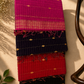 Pure Maheshwari Checked Saree