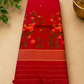 Red Jamdani Cotton saree
