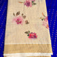 Elegant Tissue Cotton Kerala Saree with Floral Print