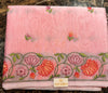 Soft Organza blend saree with Floral Embroidery