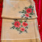 Elegant Tissue Kerala Cotton Saree with Floral Prints