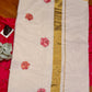Elegant Kerala  Cotton Saree with Embroidered Floral Motifs