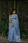 3D Floral Fancy Tissue   Saree