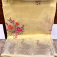 Kotta Saree in Pista Green/Lemon Yellow with Floral Embroidery