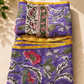 Lavender Bloom – Floral Block Print Chiffon Saree