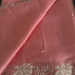 🍁 Semi Satin Saree with Embroidered Leaf Border