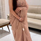 Rosy Brown Crushed Tissue Saree with Mirror Work