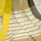 Pure Khadhi Cotton Saree in Yellow White Combo