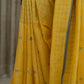 Pure Linen Cotton Saree with Khadi Weaving in 2 Shades - Yellow