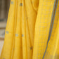 Pure Linen Cotton Saree with Khadi Weaving in 2 Shades - Yellow