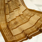 Synthetic Tussar Saree in Sepia Shade with Matka Work