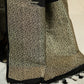 Pure Mushroom Silk Saree in Black with Abstract Gold Diagonal Zari Work and Elegant Pallu