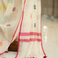 Pure Linen Cotton Sarees with Colorful Buttis