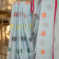 Pure Linen Cotton Sarees with Colorful Buttis