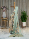 Crushed Tissue Saree in Beige Shade