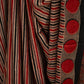 Pure Modal Silk Saree in Red, Brown, and Black Symmetrical Stripes