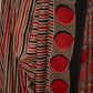 Pure Modal Silk Saree in Red, Brown, and Black Symmetrical Stripes