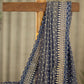 Georgette Tissue Saree in Navy Blue with Bandhini Work and Scalp Border