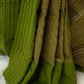 Green Synthetic Cotton Saree with Bandhani and Shibori Work
