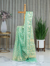 Pure Muslin Silk Jamdhani Sarees with Golden Asymmetrical Patterns